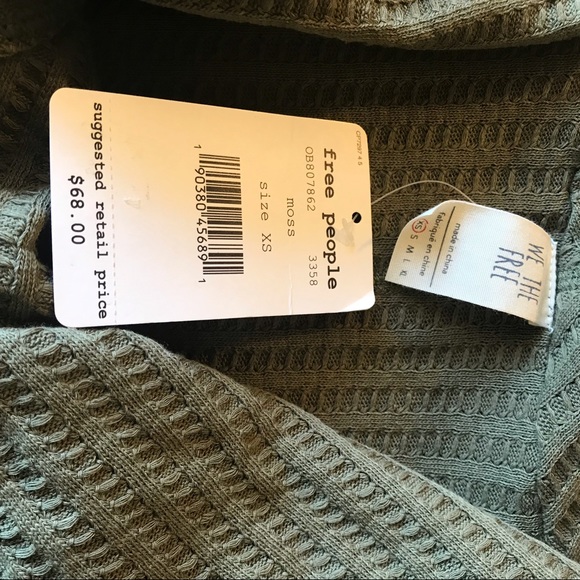 Free People Green Top NWT - Picture 3 of 6